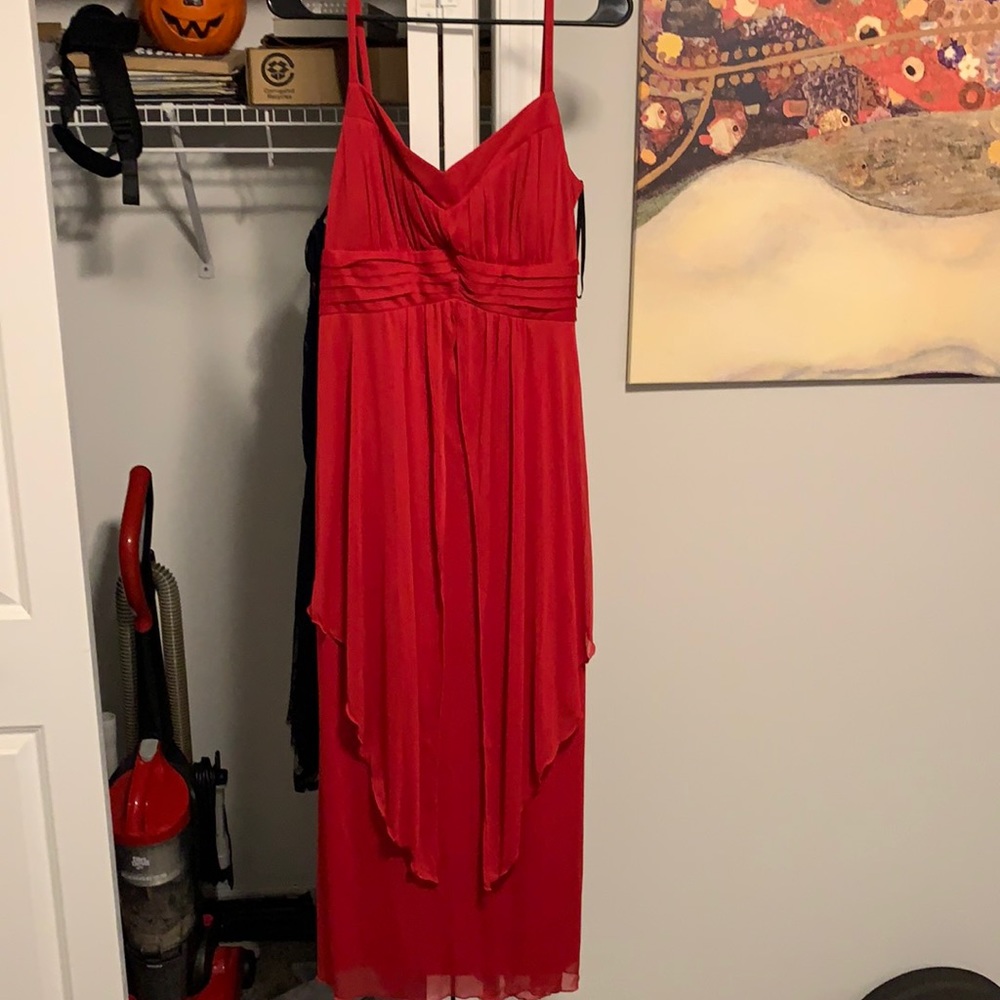 Long red dress